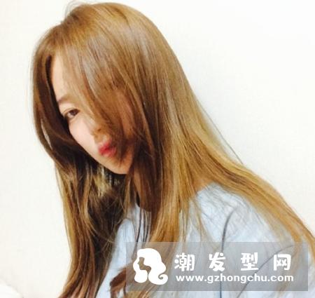 咖啡色长卷发图片 好看的发色推荐