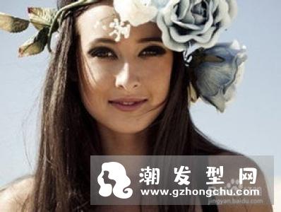 新娘真花鲜花发型 摇身一变花仙子
