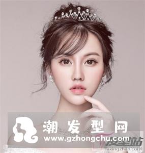韩式清纯新娘盘发 名媛风甜美文艺苑