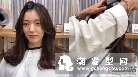及肩发发尾烫c字卷 在家5分钟卷出浪漫韩式C字发尾 八字刘海