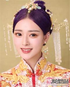 中式简单大方新娘发型 经典盘发古最显高贵气质