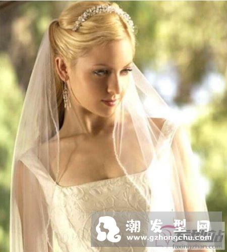 最美韩式新娘盘发发型图片