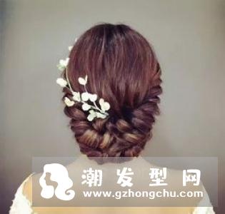 新娘真花鲜花发型 摇身一变花仙子