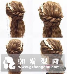 甜美鲜花新娘发型 自带花仙子灵气
