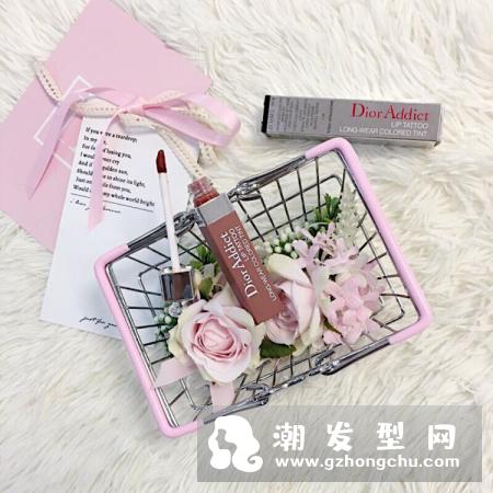 迪奥421染唇液试色效果图 奶茶橘色就是这样美