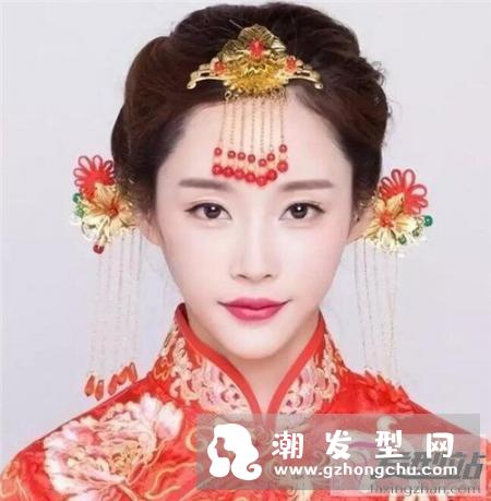 新娘秀禾服头饰发型 影楼新娘古装造型