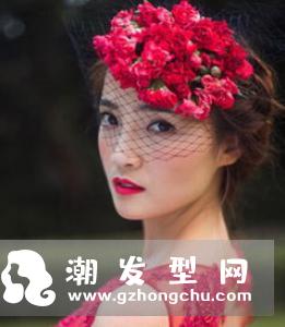 长发新娘盘发发型 花苞头一样能压住气场
