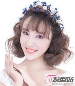 短发新娘结婚当天发型 唯美浪漫成全场焦点