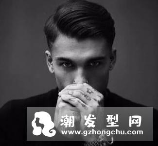 男士发型铲青雕刻 all back 推后边