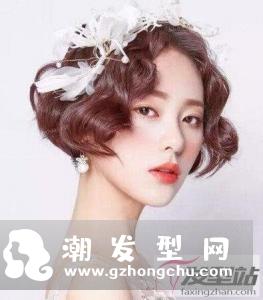 短发新娘结婚当天发型 唯美浪漫成全场焦点
