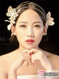 短发新娘婚纱造型 最美发型打开方式