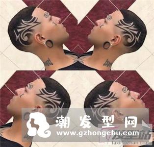 男士发型铲青雕刻 all back 推后边