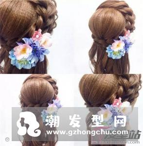 甜美鲜花新娘发型 自带花仙子灵气