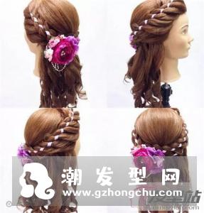 甜美鲜花新娘发型 自带花仙子灵气