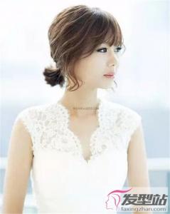 婚纱照短发新娘发型 打造最美短发女神