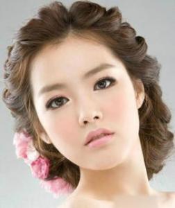 时尚好看的欧美新娘盘发图片