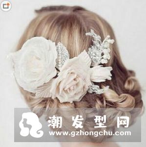 甜美鲜花新娘发型 自带花仙子灵气