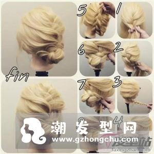 精美结婚当天发型 新娘编发图解自己编