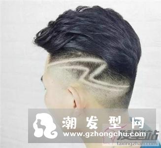 中国男士一道杠发型 刀疤加入更时髦