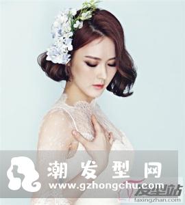 韩式新娘短发发型 短发新娘照样能仙气满满