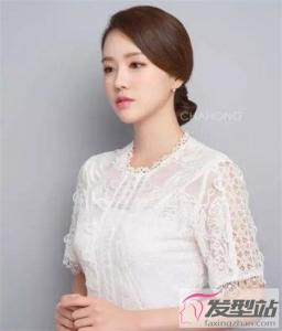 韩式新娘发型2018 白礼服适合的发型