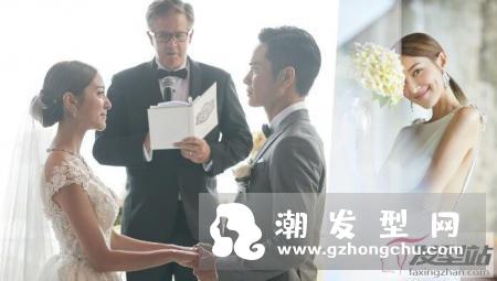 郑嘉颖陈凯琳大婚 低发髻秀禾服造型更经典浪漫
