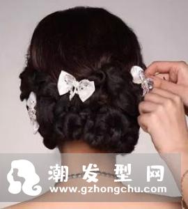 最美韩式新娘盘发发型图片