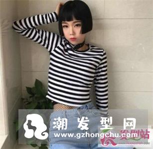 一刀切短直发波波 校园少女高冷范