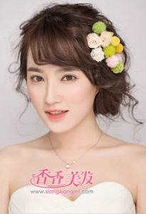 空气刘海新娘发型图片 宫廷风亚麻栗色来袭