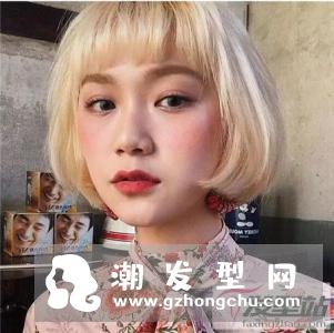 亚麻白金波波短发 甜美显白又撩人
