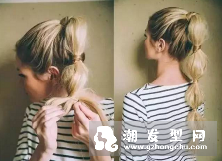 圆球泡泡辫子怎么扎 马尾辫是必须的