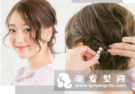 短发怎么盘发好看 发尾用发夹固定