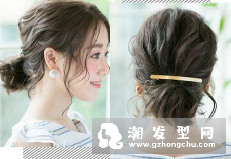 短发马尾辫的扎法 发蜡少不了