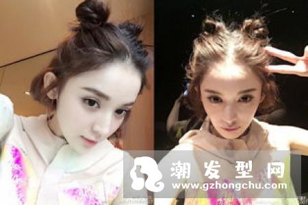 景甜哪吒头发型图片 这是要放飞自我的节奏