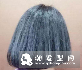 斜后切短发头发图片 要搭配浅紫色深紫色闷青色