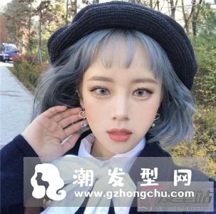 波波头染发颜色大全　白金奶奶灰雾霾蓝
