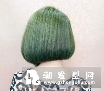 斜后切短发头发图片 要搭配浅紫色深紫色闷青色