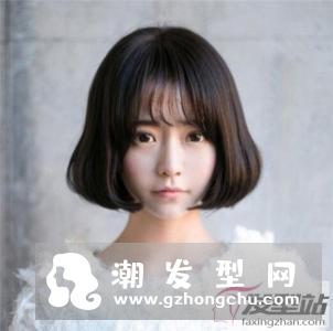 减龄甜美括号波波头短发 内扣发尾设计瘦脸效果惊人