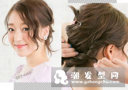 短发怎么盘发好看 发尾用发夹固定