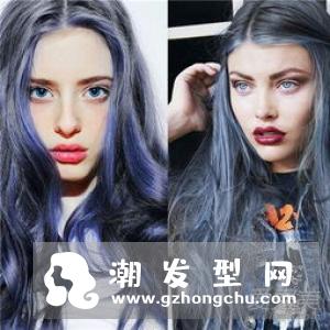 牛仔蓝头发图片 玫瑰棕也不错